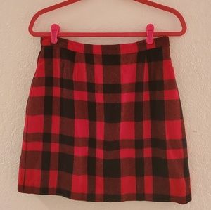 Vintage Limited wool plaid mini skirt